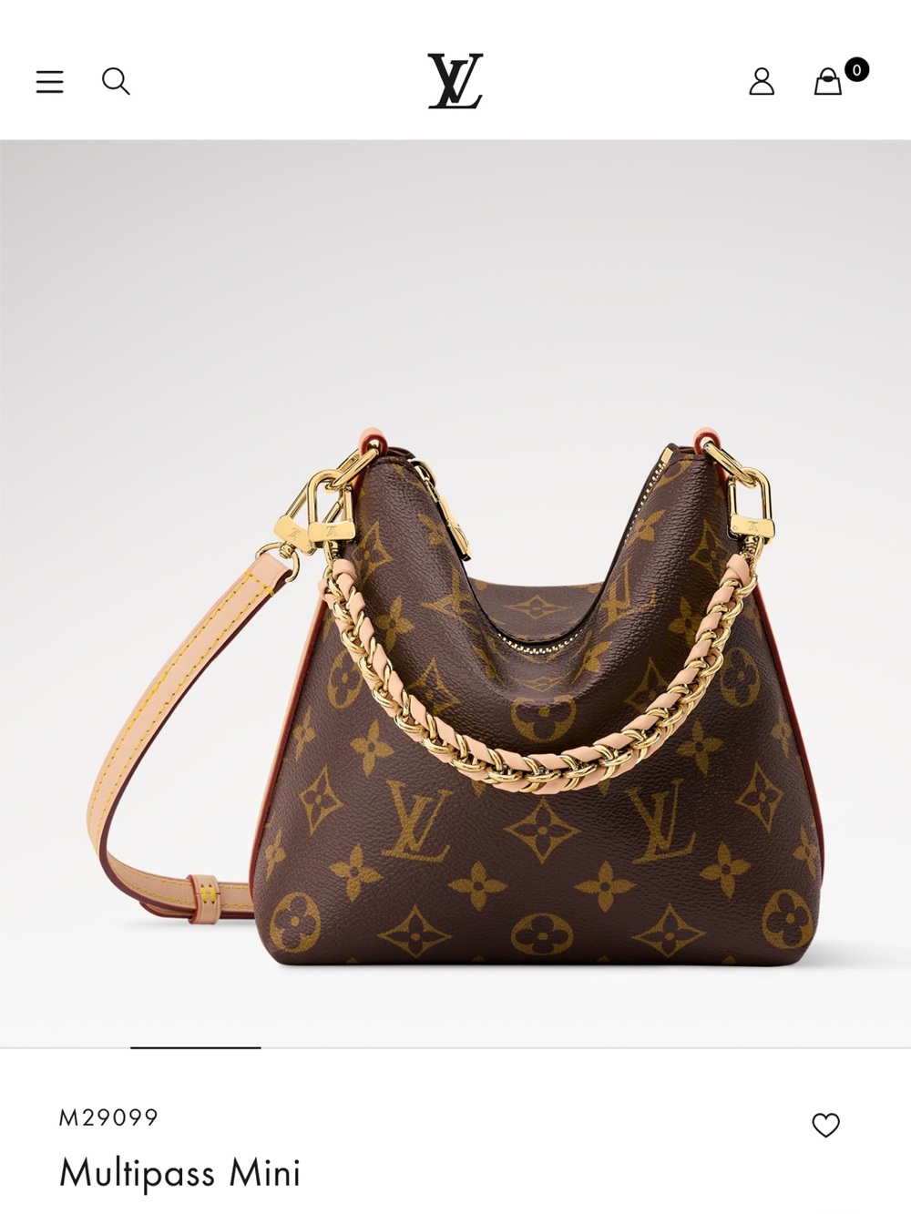 Brand new Louis Vuitton Multipass Mini Monogram Braided Handle